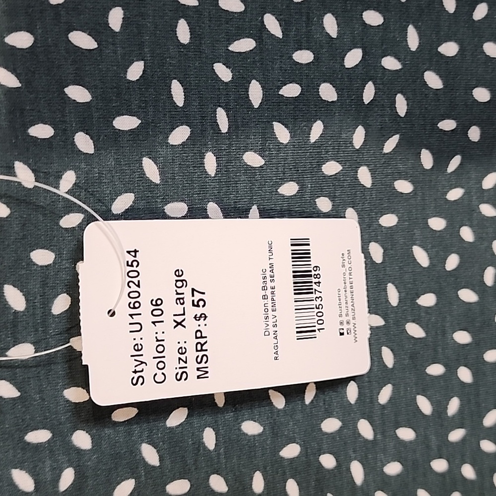 Simple Suzanne Betro Swing Long Sleeve Top NWT Size Xlarge - Picture 3 of 7